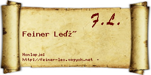 Feiner Leó névjegykártya